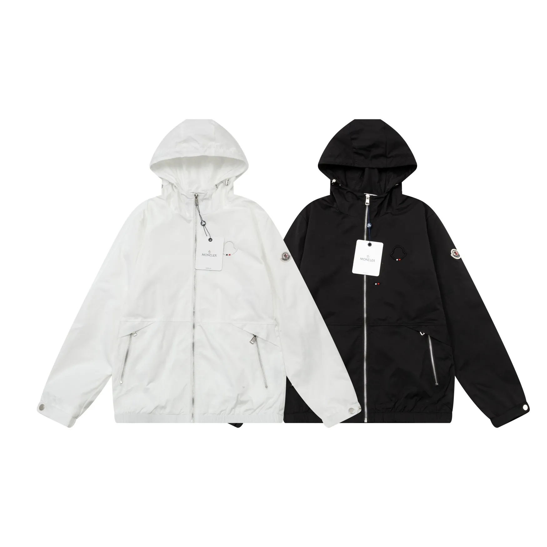 2024 MONCLER logo Authentic Premium Factory Versatile ！ ：White Black Size：M 4XL